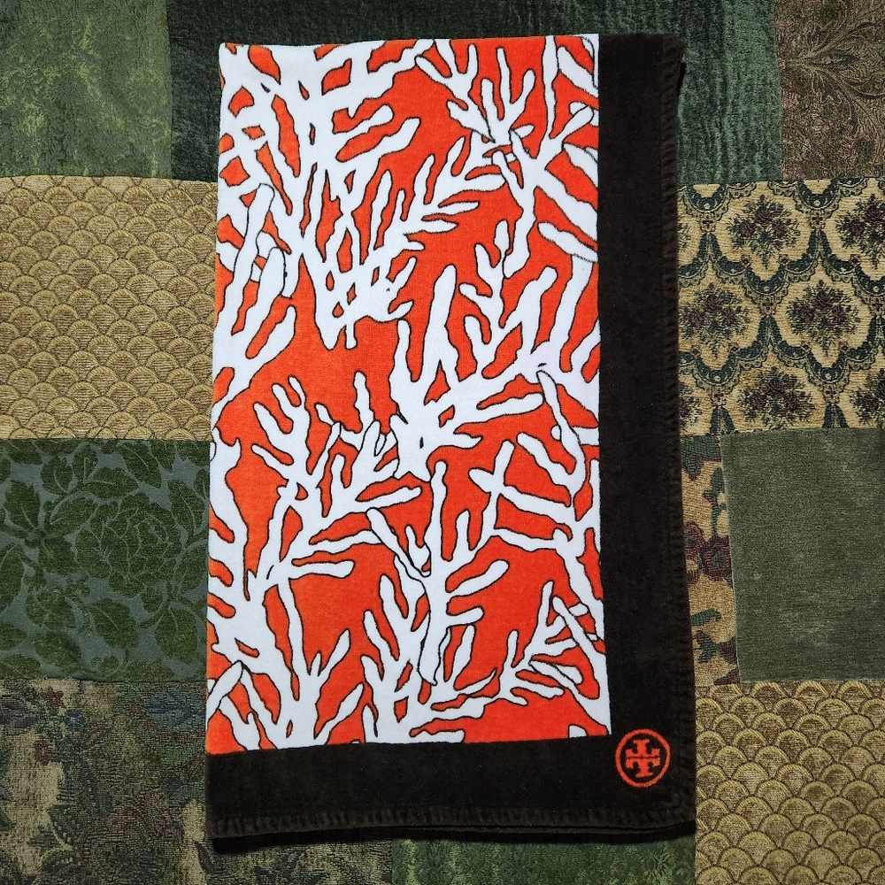 Tory Burch Coral Beach Towel